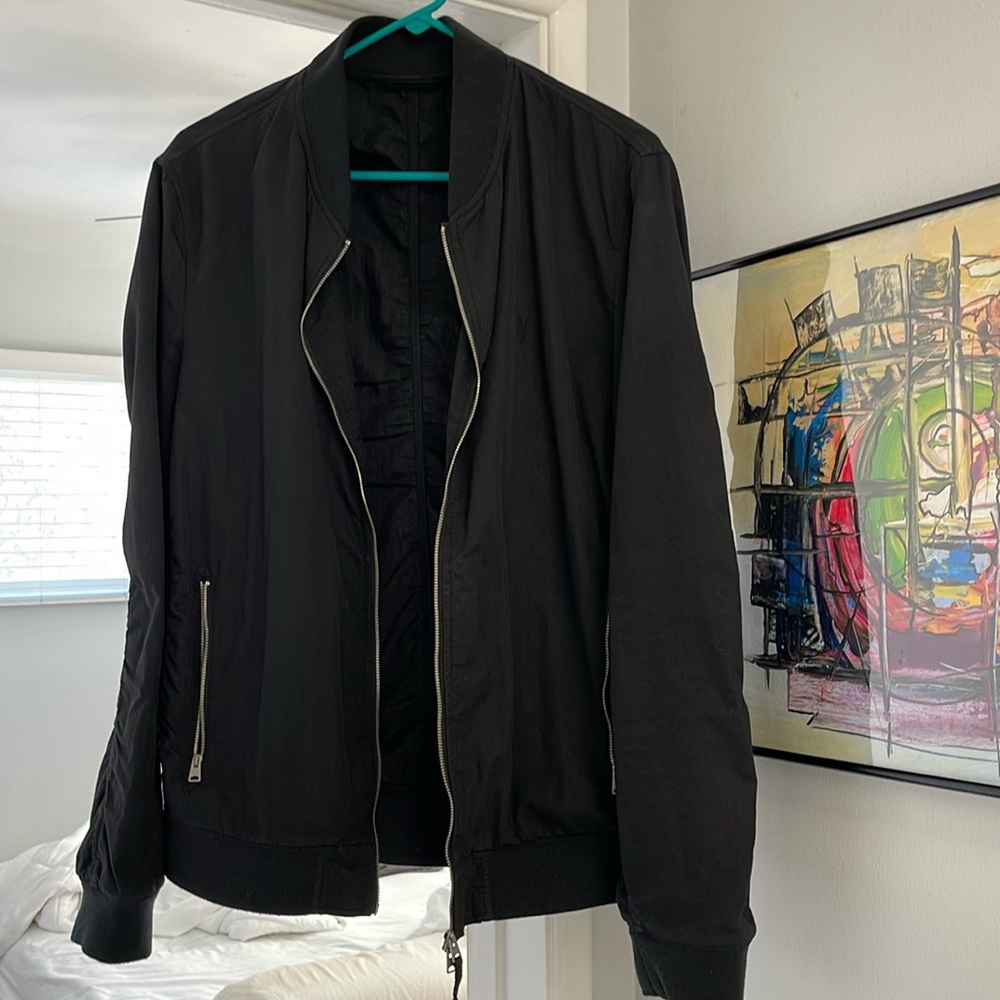 Allsaints men’s black bomber jacket Medium - M